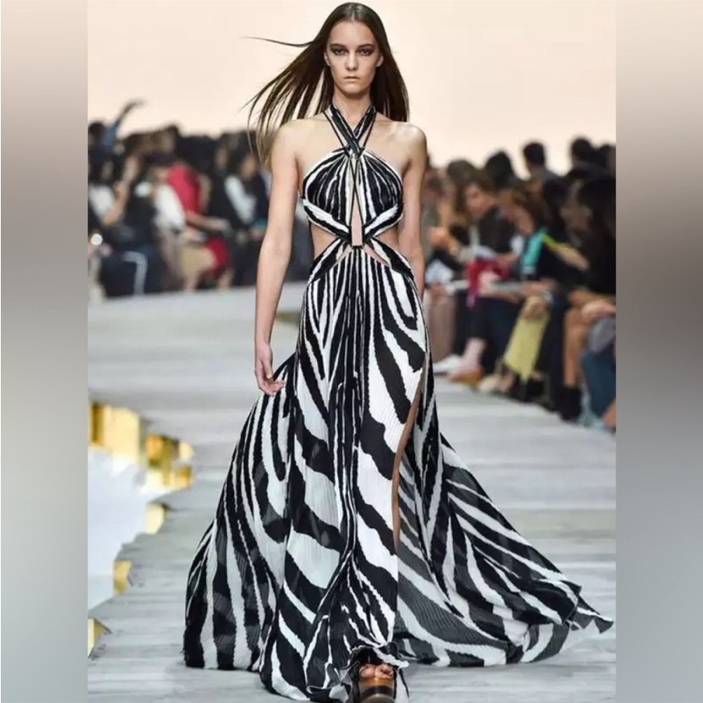 Zebra Print Maxi Dress